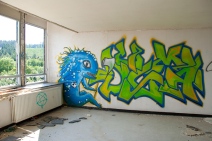 Graffiti art bij Sanatorium du Basil