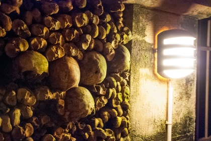 Catacomben-Parijs-menselijke-schedels-botten-schimmel-mos